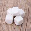 10Pcs Kids Educational Toy Board Game Dices Set White Dices Mathematical Tool 6 Sided Dices Acrylic Round Corner Dices