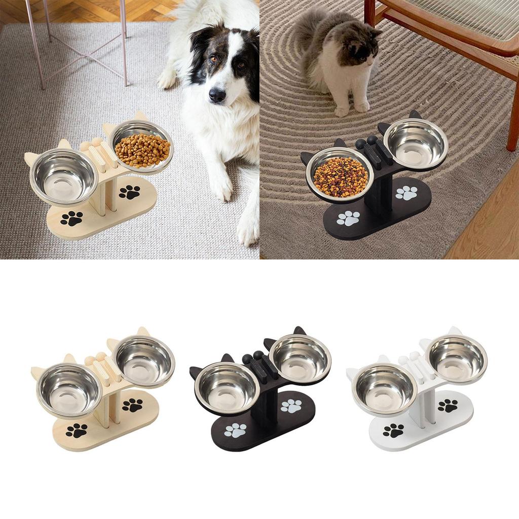 Elevated Pet Bowls with Stand Puppy Dish Lightweight Feeding Station for Small Dogs and Cats