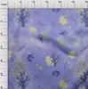 oneOone Cotton Flex Bluish Violet Fabric Sea Corals Quilting Supplies Print Sewing Fabric By The Yard 40 Inch