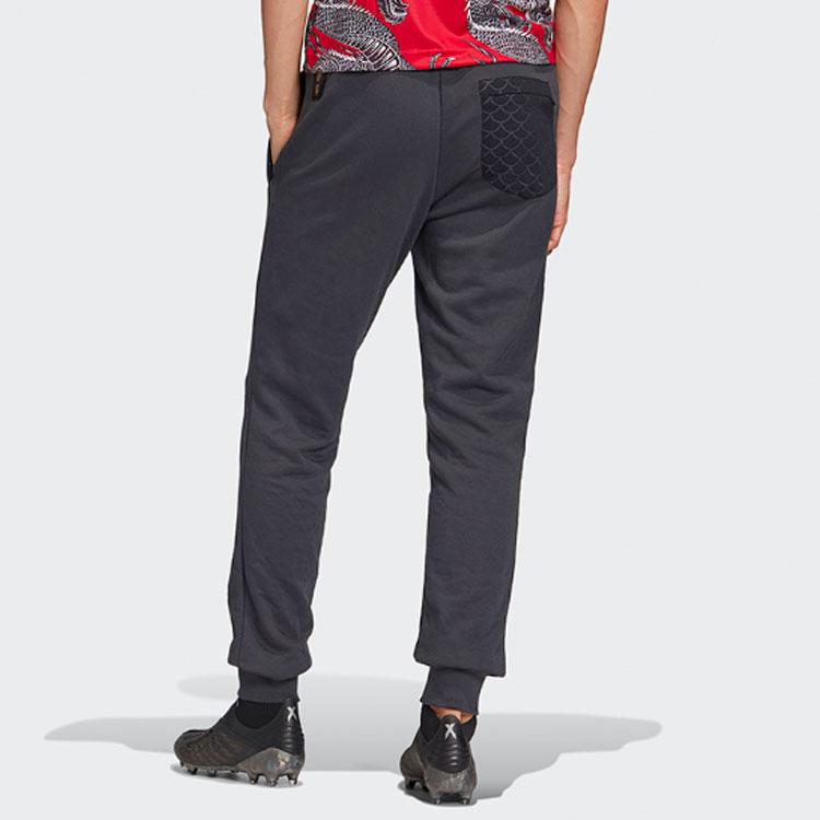 adidas Спортивные брюки с логотипом Manchester United, мужские, карбоновые, черные, FH8548