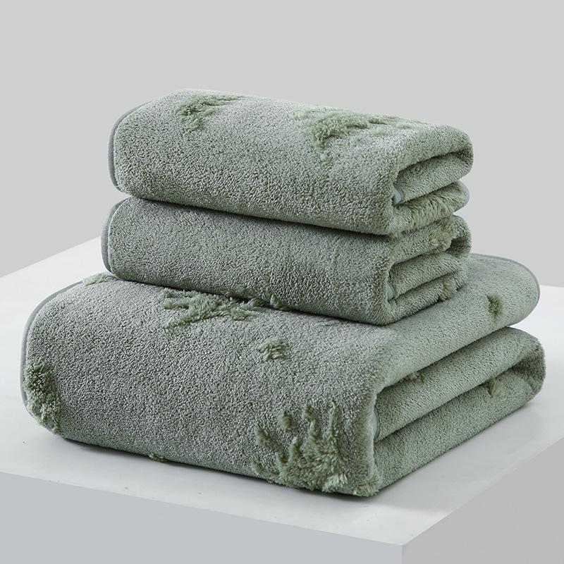 1 PC Coral Velvet Towel Bath Towel Thickened Soft Than Cotton Water-absorbent Quick-drying Towel Adult Household Bath Towel Towel