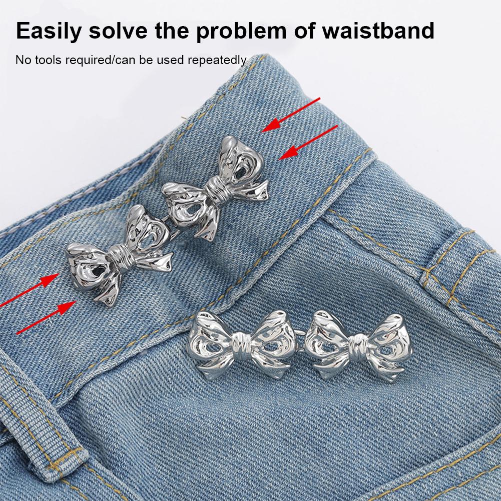 Двойной бант на талии, пряжка, съемная, не требующая сшивания, пуговица, универсальная застежка, пряжка, юбка, брюки, аксессуары для одежды своими руками