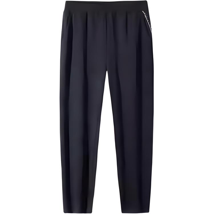 Anta Тренировочная серия Однотонные Со средней посадкой Удобные Универсальные Дышащие С прямыми штанинами Спортивные брюки Женские брюки Черный 162447312N-2