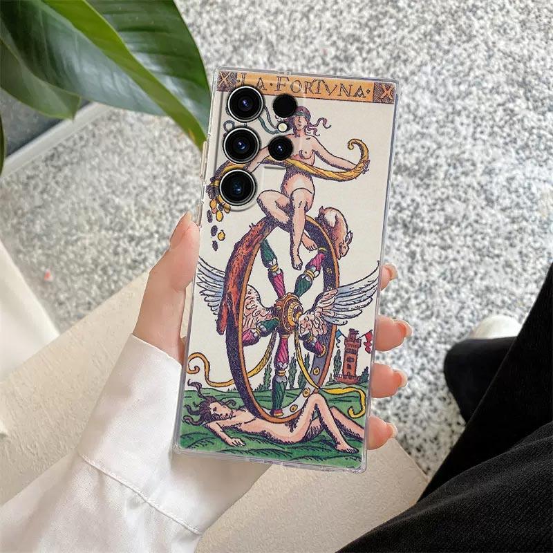 Египетское Таро от Dusserre Art Прозрачный Чехол для Samsung Galaxy S26 S25 S24 S23 Ultra S20 S21 FE S22 Plus S26 Ultra Чехол для Телефона