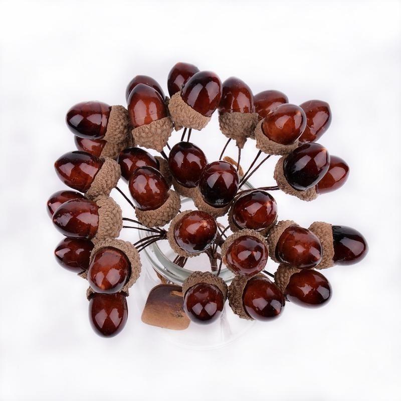 Pine Cones Artificial Flower Bouquets Autumn Decoration Realistic Pine Nut Berry Home Decor Perfect for Wedding Christmas Decor