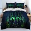 World of Warcraft WOW Игровой Стеганый Комплект Постельного Белья Размер King Queen Пододеяльник Наволочка