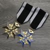 Прусский Дубовый Лист Синее Железо Мальтийский Крест Медаль За Храбрость Значок