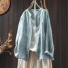 Элегантные женские блузки, льняные рубашки, женская летняя одежда с воротником-стойкой и длинным рукавом, дизайнерская одежда
