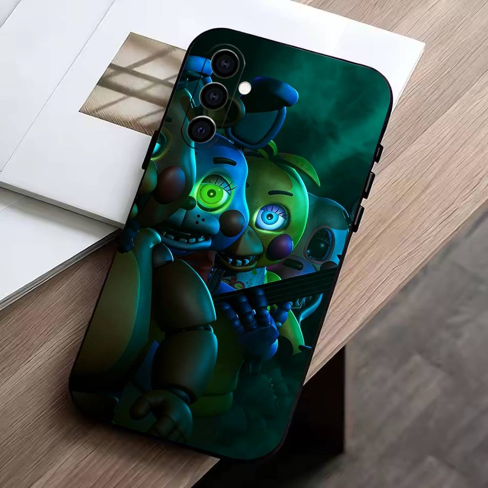 D-FNAF-T-Five-Nights-at-Freddy's Чехол для телефона Samsung Galaxy A73,A72,A71,A70,A53,A52,A51, Мягкий силиконовый черный чехол