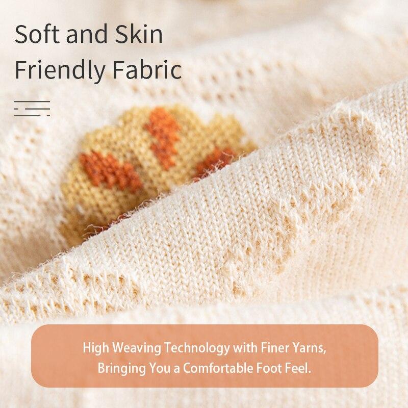 6 пар женских носков средней длины на весну-лето, цвета хаки, с винтажным цветочным узором, ромбами, полосками, милые и удобные