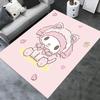 Коврик для офиса Каваи, Противоскользящий коврик My Melody, Машинная стирка для гостиной, спальни, офиса, Разные размеры, Коврик для спальни, Декоративный коврик, Прочный Ма