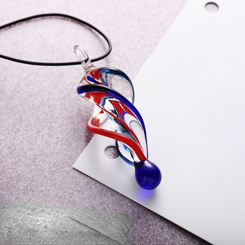 Стеклянные ожерелья, серьги для женщин, нерегулярное ожерелье с подвеской, модные ювелирные изделия для вечеринок