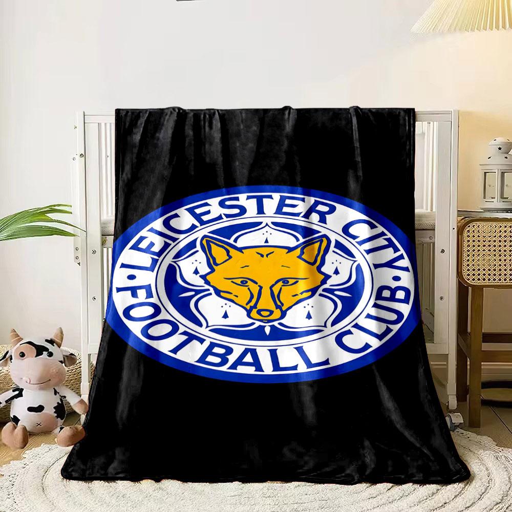 Leicester City FC Logo Blanket print blanket soft and cozy perfect for the living room bed sofa or a nap,gift
