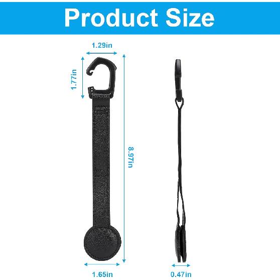 2 pcs Cowboy Hat Holder for Truck- Car Hats Organizer Accessories- Magnetic Clip Leather Hat Rack for Car- Headrest Hat Hanger Vehicle for Travel on