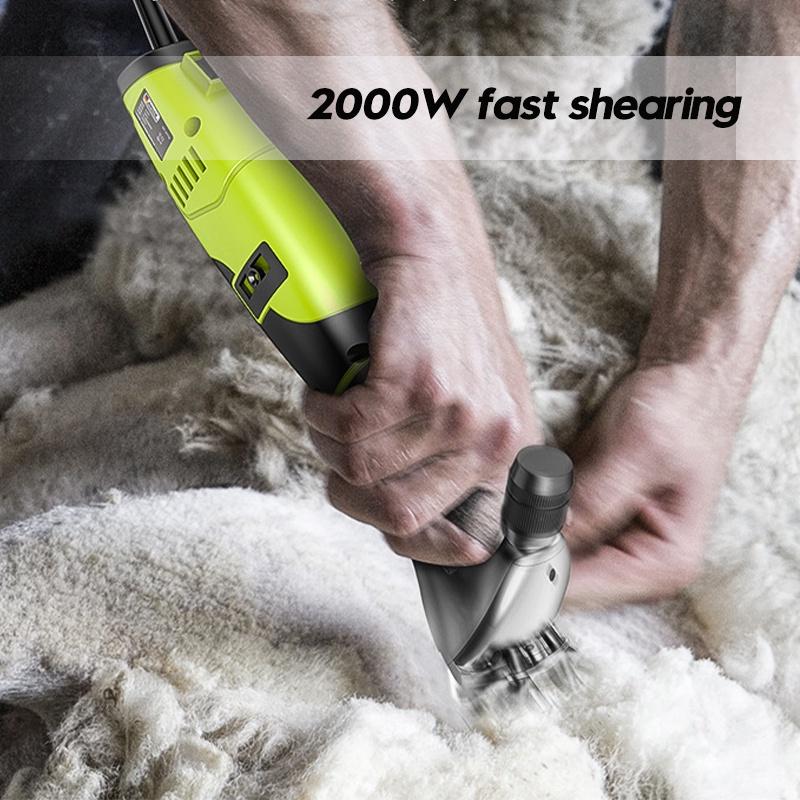 2000W 220V 6 Speed Electric Wool Shears Goat Sheep Pet Hair Clipper Shaver Animal Trimmer Shearing Supplies Farm Cutting