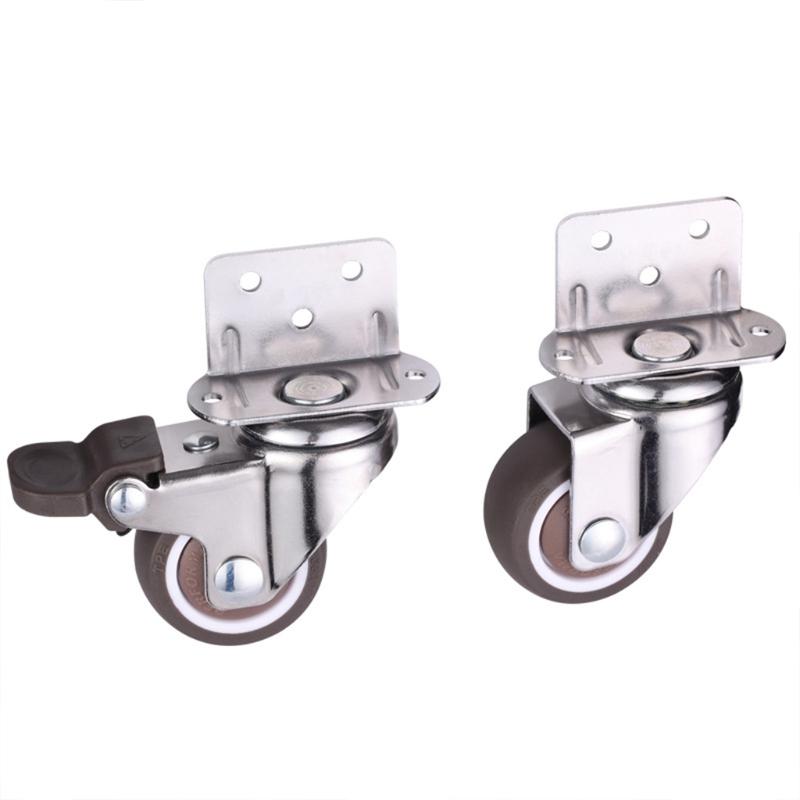 4 шт. Мебельные колесики Мягкие резиновые поворотные колеса Тихие роликовые колеса для тележки Детская кроватка Колеса кровати Бытовые