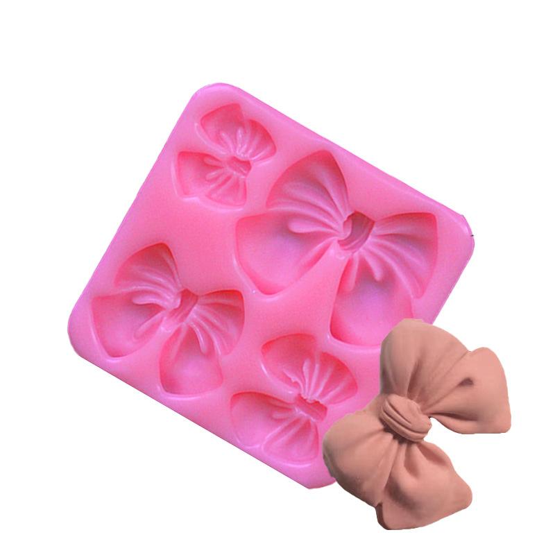 DIY Bow Silicone Mould,Cute Cartoon Bow Knot Resin Art Molds Fondant Mould Cake Decoration Tools Pastry Baking Accessories