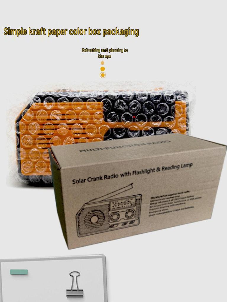 2022 NOAA Multi-function Solar Hand-crank Radio with Reading Light and Power Bank