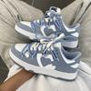 Летние кроссовки Girly Heart Fashion Blue Casuals Shoes for Women New Couple Trend Lace-up White Shoes Sneakers Women Shoes