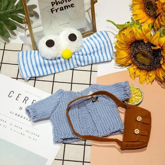 Аксессуары для кукол Lalafanfan Cafe Duck, одежда Kawaii Duck с одеждой, плюшевые игрушки, мягкая повязка для волос, подарок для девочек