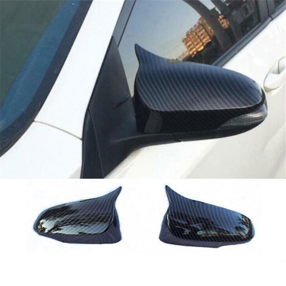 For 2012-2017 Toyota Camry Rear Side View Mirror Cover Trim Carbon Fiber Look 2x