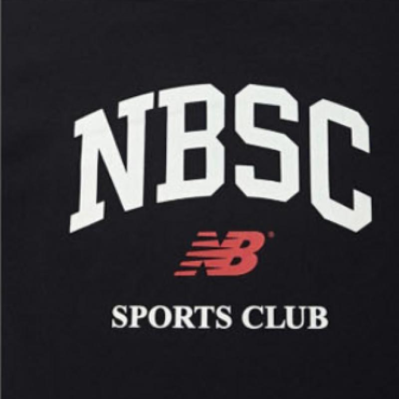 New Balance Футболка Half Club Nbned32743 Bk Nbsc с большой графикой, унисекс, с коротким рукавом