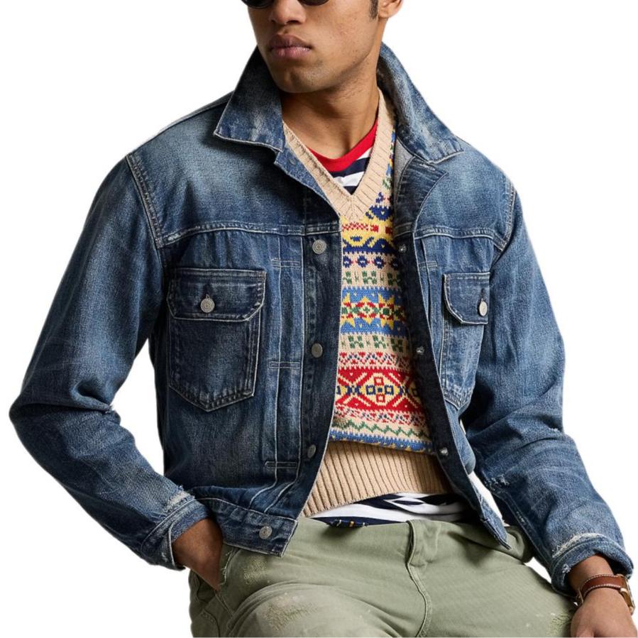 Polo Ralph Lauren SS24 Denim Jacket Loose Fit Men's Indigo MNPOOTW16021373-