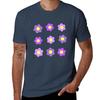 Aesthetic Purple Flowers TShirt No Iron Casual Short Sleeve Top