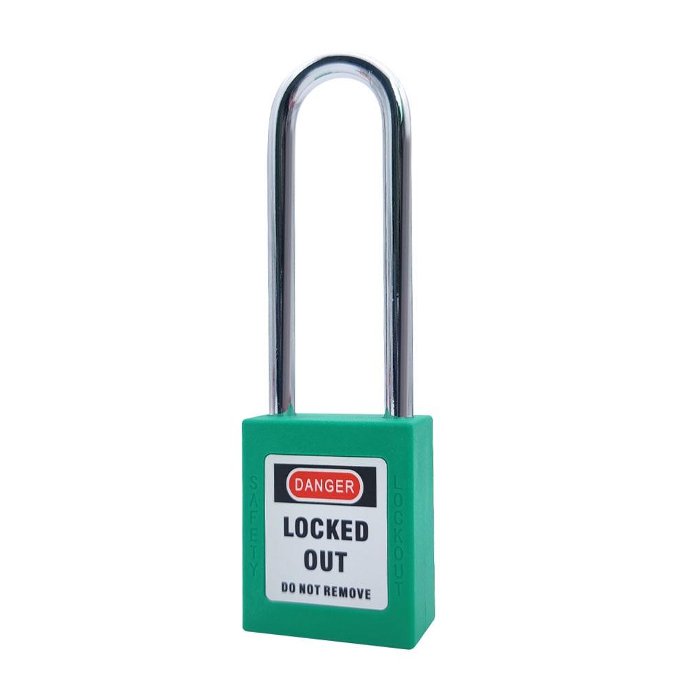 76mm Red Nylon Long Shackle Key Operated Durable Safety Padlock Lockout Tagout Security OSHA Loto Locks OEM Supplier