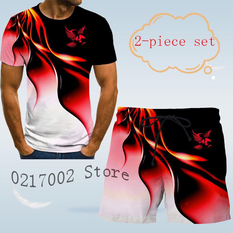 Мужская мода с принтом орла, модная 3D футболка, дизайнерский мужской костюм, рубашка, необычная мужская рубашка с коротким рукавом с принтом на Гавайском пляже