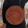 Nordic Rampage Wooden Small Round Shield Handmade Functional Woodcut Costume Reenactment Norse Viking Warrior Crest Shield