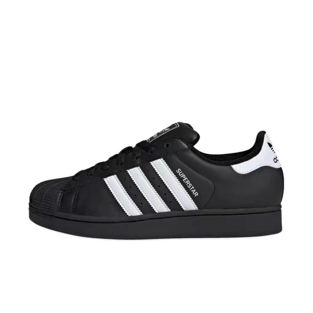 adidas Originals Superstar 2 Износостойкие Износостойкие Низкие Кеды для Скейтборда Унисекс Черный Белый JI0079(Команда-1451SBOX)