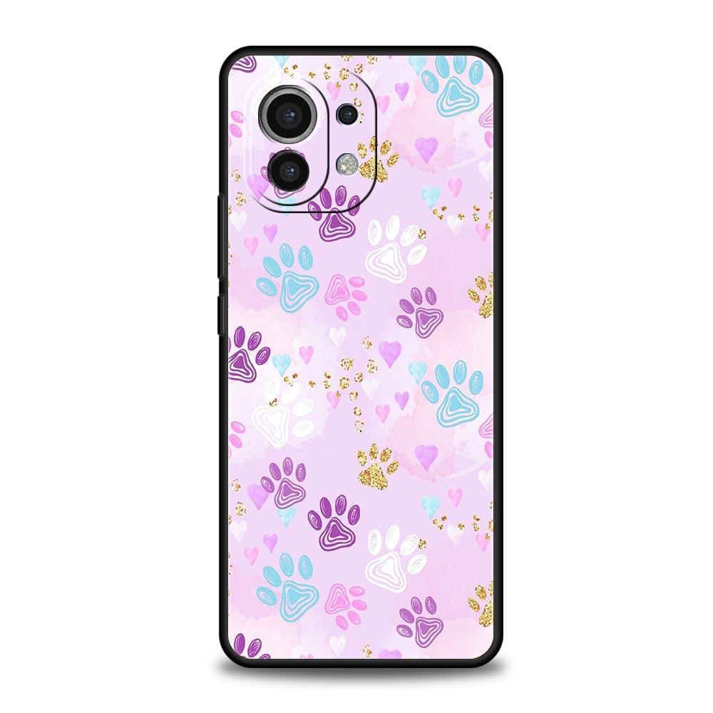 Милый чехол для телефона с отпечатком лапы собаки для Xiaomi Mi 15 14 Pro 13 12 11 Lite 10T 11T 12T 13T 14T Poco X6 X5 X4 X3 NFC F3 F4 GT