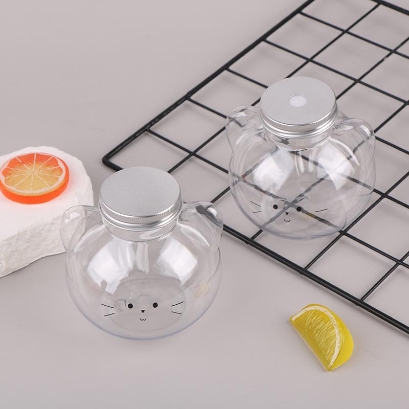 Kawaii бутылки для воды для кошек для молока, чая, кофе, сока, портативная чашка для питья, домашняя прозрачная бутылка для приготовления сока, бутылка для напитков, не содержащая BPA