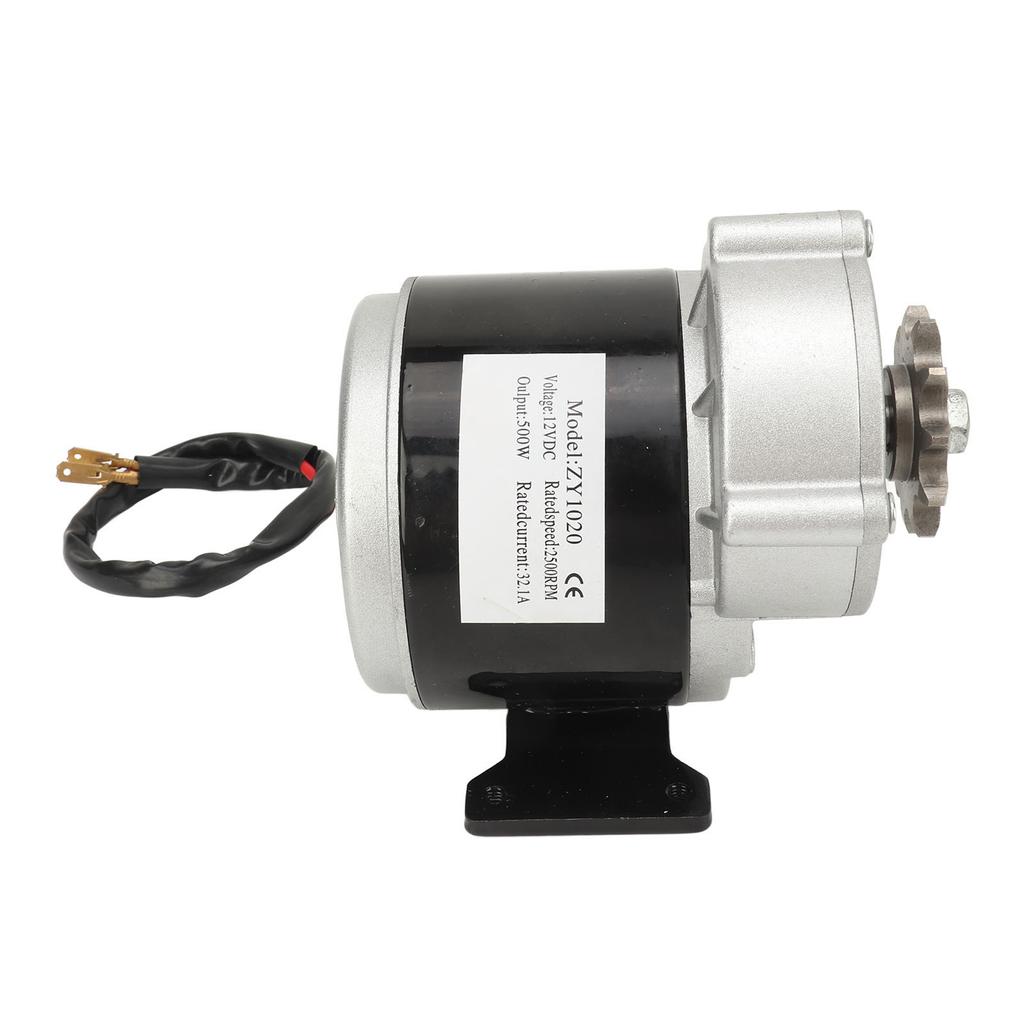 ZY1020 Electric Vehicle Geared Motor 12V 500W 11 Tooth Gear Reduction Motor for Off Road