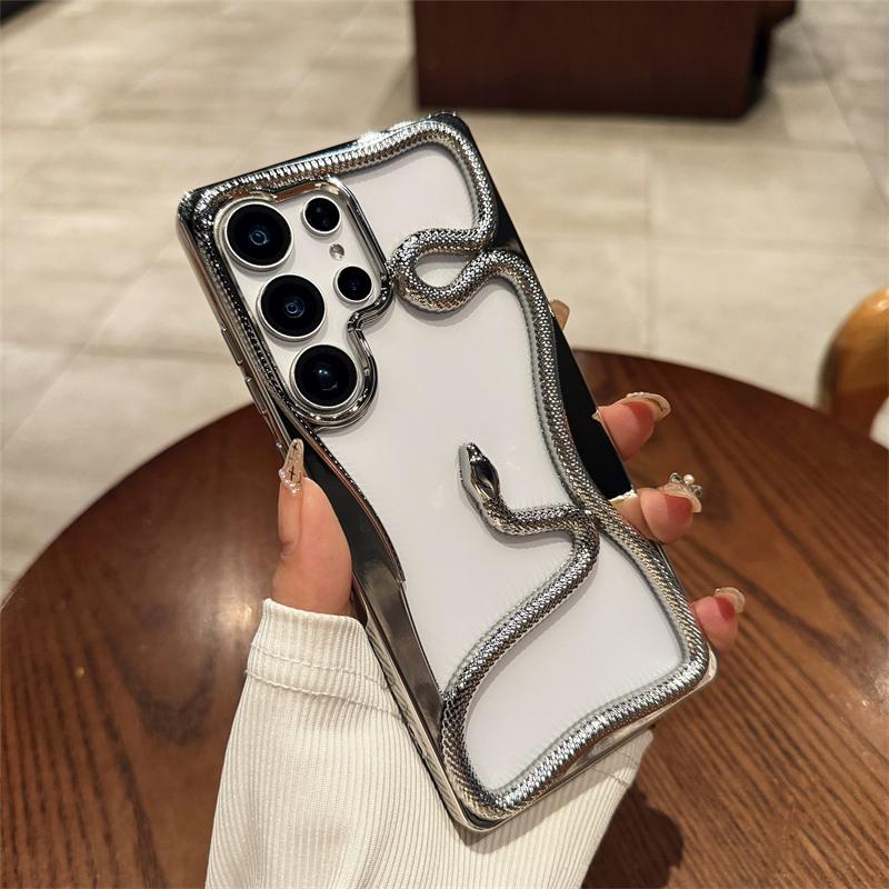 3D чехол-змея для Samsung Galaxy S25 Ultra S24 S23 FE S22 A56 A36 A26 A06 A16 A55 A54 A15 A14 Покрытие Полый Бампер