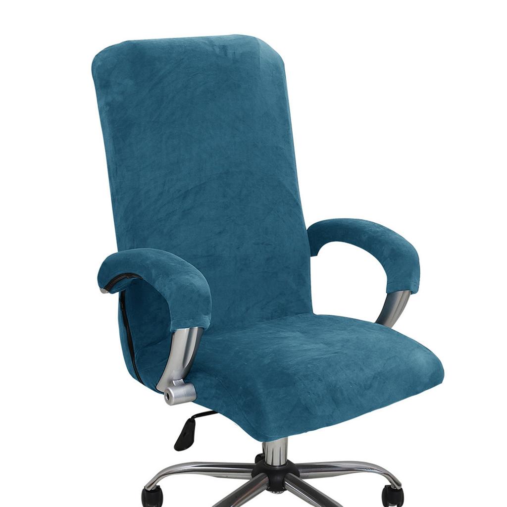 Прочные плюшевые эластичные чехлы на стулья из ткани полиэстер, устойчивые к пыли, для домашних и офисных сидений