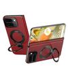 Magnetic Ring Stand Case Google Pixel 10 9 Pro Fold Full Coverage PC Vegan Leather Shell With Built-in Kickstand
