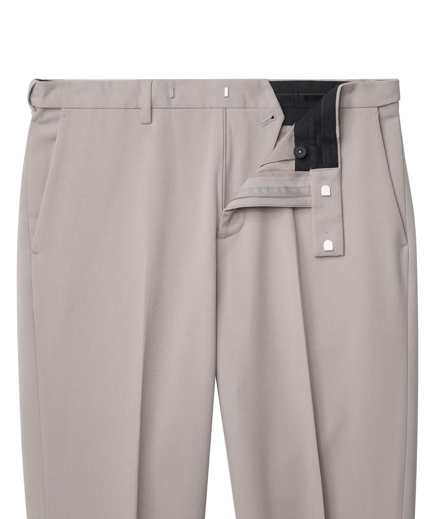 MUSINSA STANDARD Skinny Hidden Elastic Waist Crop Slacks [Light Beige]