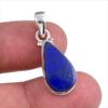 Натуральный Лазурит Драгоценный Камень Ручной Работы 925 Проба Цельное Серебро Подарочный Подвеска 1.25" A7l67