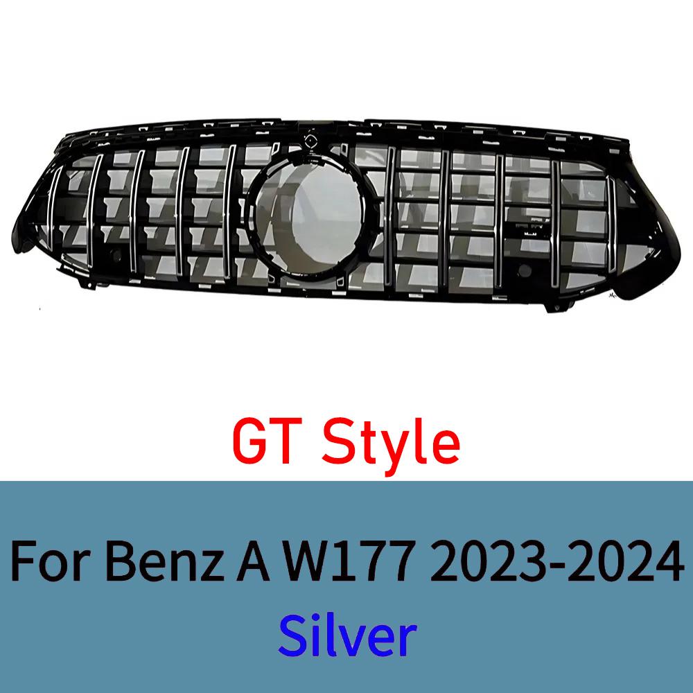 Front Grill Grille for Mercedes A-Class W177 2025-2025 ABS Gloss Black Bumper Mesh Tuning Cover A180 A200 A220 A250 A280