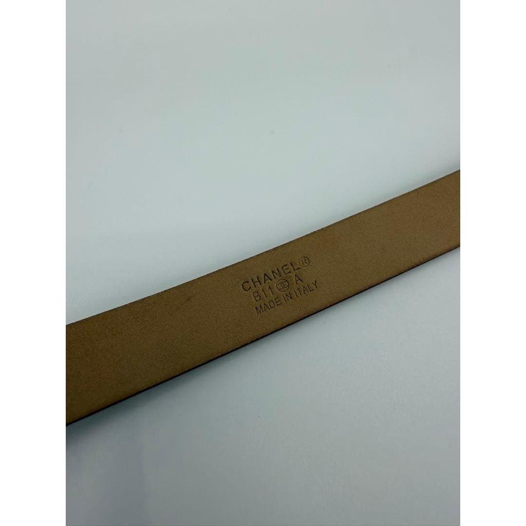 Used CHANEL Coco Mark Belt Burgundy