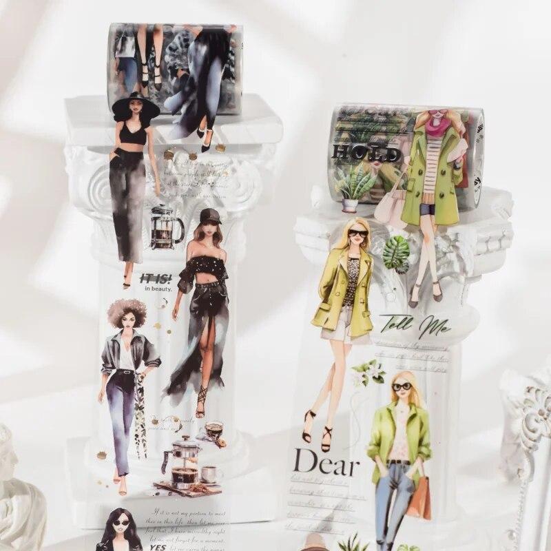 Мистер. Бумага 6 стилей 200 см/рулон ПЭТ-лента для сращивания Европейская и американская фигурка Материал справочник декоративные наклейки