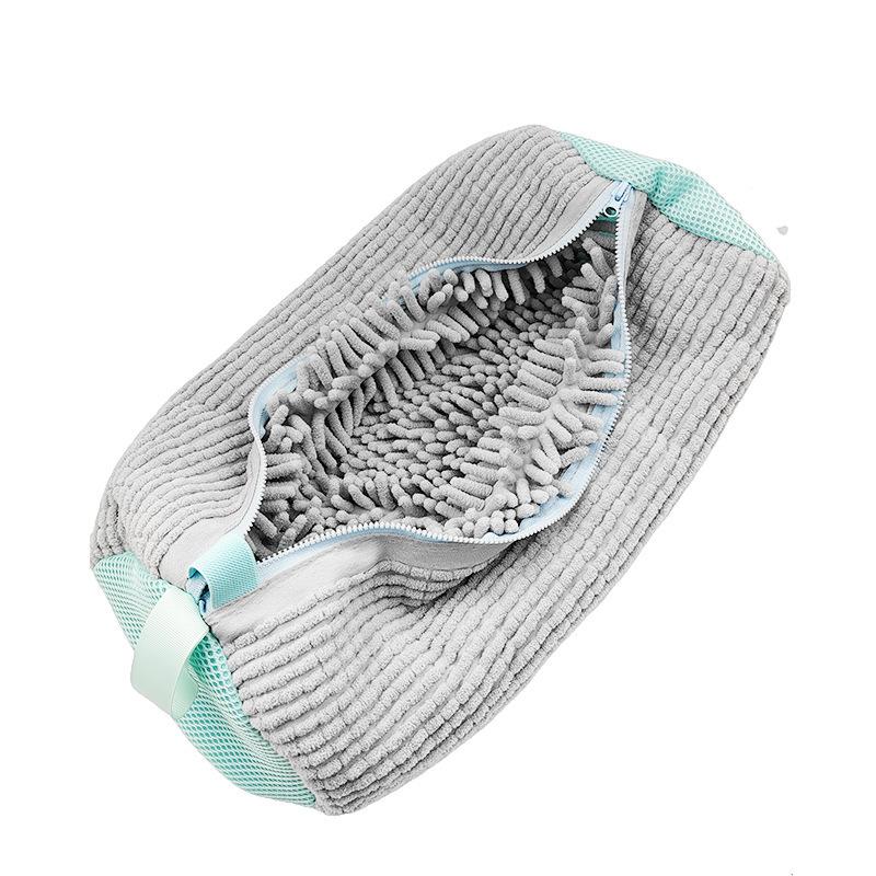 Мешок для мытья обуви Многоразовый мешок для стирки на молнии Универсальная чистка на 360° Мешок для чистки спортивной обуви для удаления грязи Мешок для чистки обуви