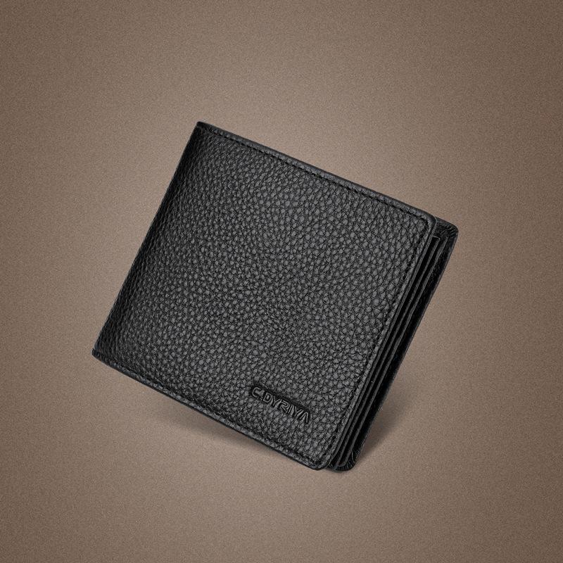 Мужской короткий кожаный кошелек плюс окружность большой вместимости на молнии мужской кошелек первый слой коровьей кожи мягкая кожа зажим