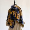 Luxury Ultra-Soft Imitation Cashmere Scarf for Women Winter Thickened Jacquard Wrap Shawl with Stylish Patterns