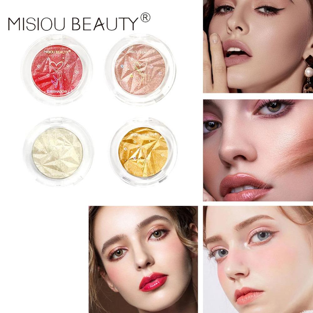 Misiou Beauty Eye Shadow New Products Pearl Light Fine Flash Earth Color Than Heart Carved Halloween Monochrome Blush Disk