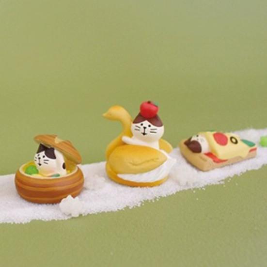 Ornaments Exquisite Details Kids Toy Resin Animal Food Micro Shapes Ornament for Children
