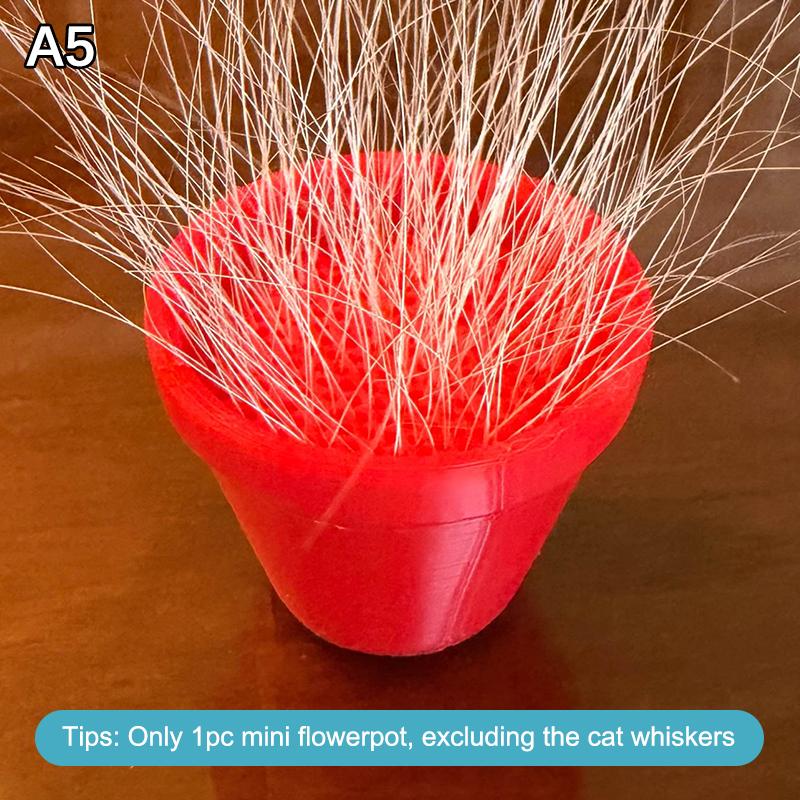 Pet Whisker And Fur Collector Cat Whisker Holder Mini Flower Pot Design Desktop Ornament Collectible Keepsake For Cat Owners