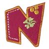Iron-on Embroidered Patch Letter N 3 Cm